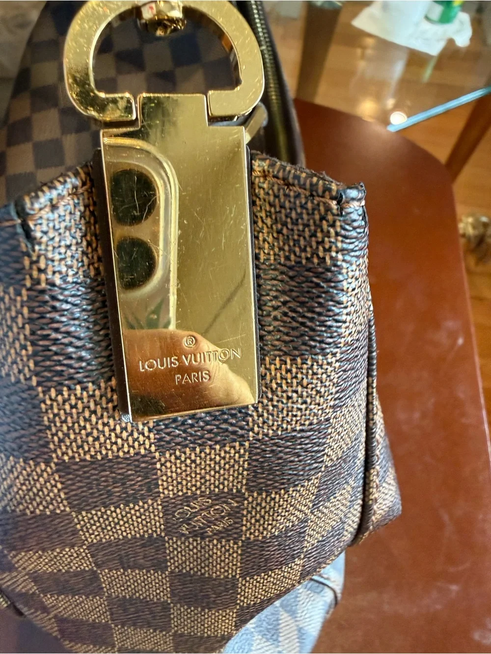 Authentic Louis Vuitton Damier Ebene Portobello PM